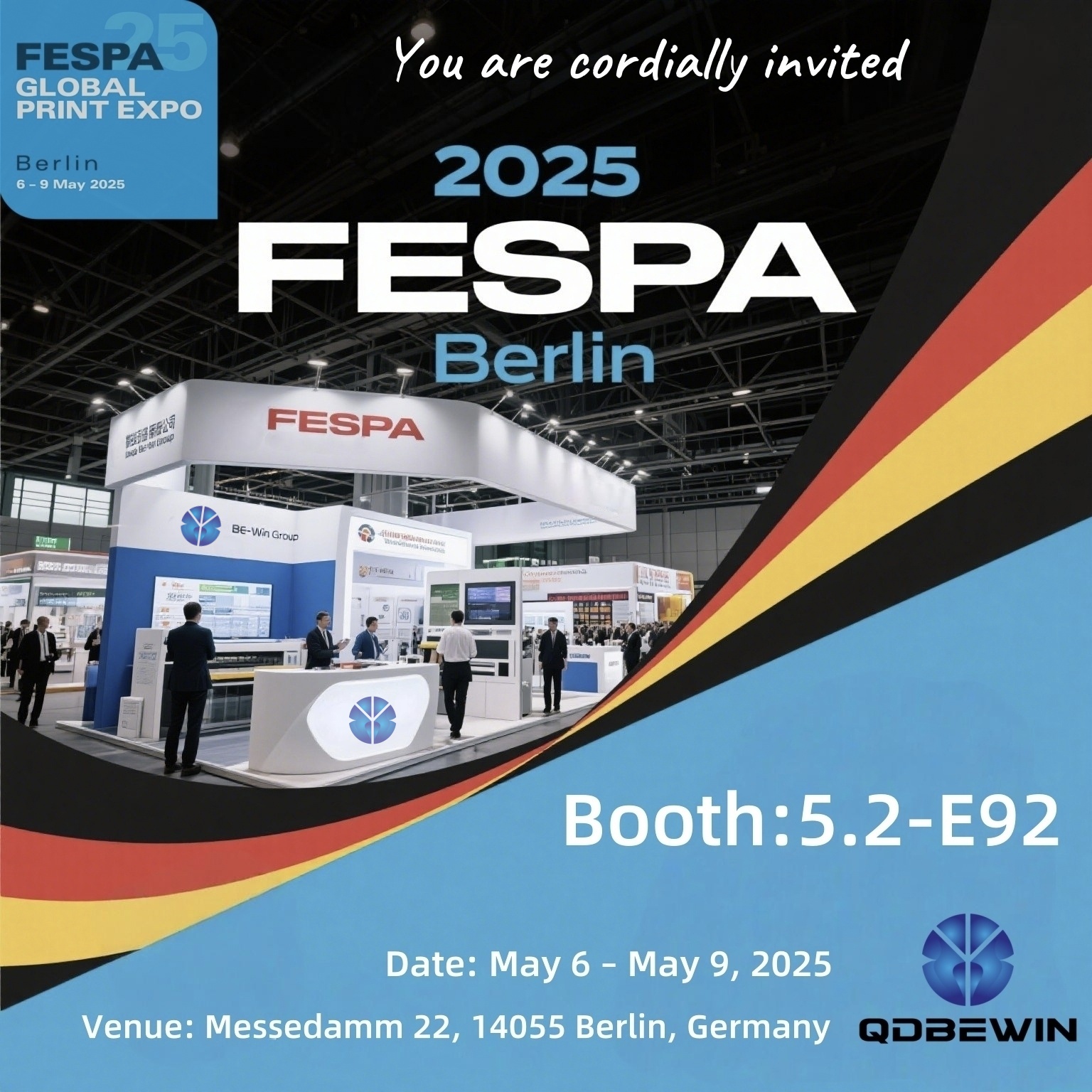 Qingdao akan dipamerkan di Fespa 2025 Berlin-Booth 5.2-E92